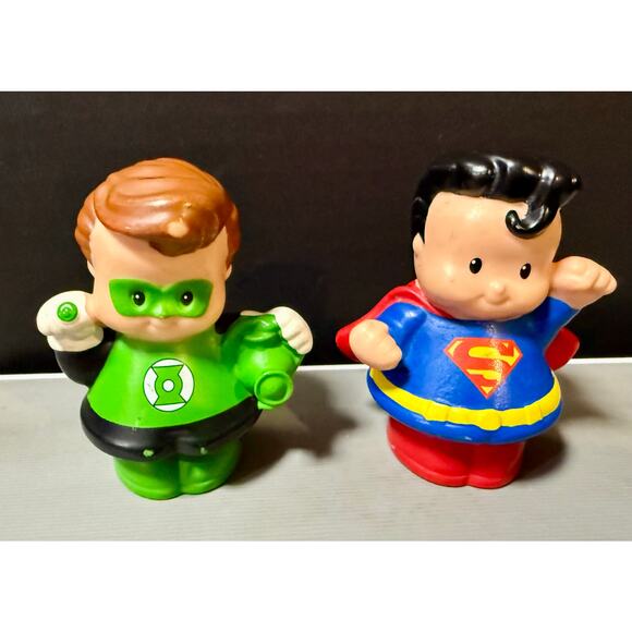 Fisher Price Little People DC Super Friends Hero Figure Lot of 5 Batman Superman - Picture 2 of 4